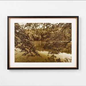 24"x18" Abstract Lake Framed Wall Art - Threshold™ designed with Studio McGee